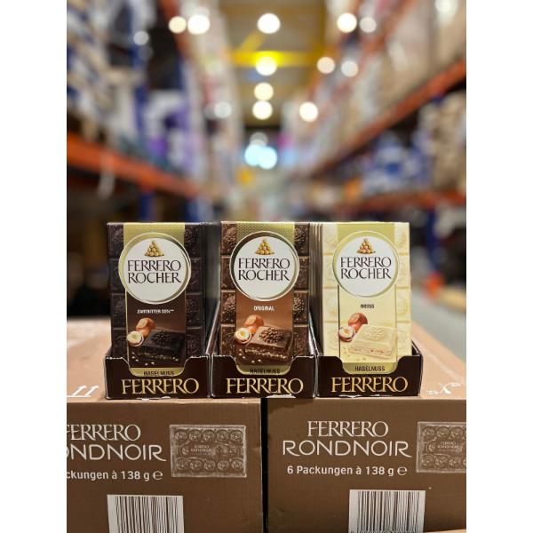 Ferrero Rocher з цільним лісовим горіхом 200 g, Ferrero Rocher з цільним лісовим горіхом 200 g, Ferrero Rocher Collection 269 g, Ferrero Rocher Diamond 300 g, Ferrero Rocher Collection 172 g, Ferrero Rocher з цільним лісовим горіхом 200 g, Ferrero Rocher Rondnoir 138 g, Ferrero Rocher Original 90 g, Ferrero Rocher Zartbitter 55% 90 g, Ferrero Rocher Raffaello 90 g, Ferrero Rocher Піраміда 350 g, Ferrero Rocher Zartbitter/Classic 100 g, Ferrero Rocher Dark 90 g, Ferrero Rocher Coconut Pineapple 90 g, Ferrero Rocher Weis 90 g, Ferrero Rocher з цукерками 37,5 g, Ferrero Rocher Mon Cheri з цукерками 42 g, Ferrero Rocher Kusschen з цукерками 35 g, Ferrero Rocher Raffaello з цукерками 37,5 g, Ferrero Rocher Prestige 319 g, Ferrero Rocher Collection 359 g, Ferrero Rocher з цільним лісовим горіхом 375 g, Ferrero Rocher Піраміда 212,5 g, Ferrero Rocher Kokos&Mandelcreme 90 g, Ferrero Rocher 20 шт. 250 g, Ferrero Rocher Набір 225 g